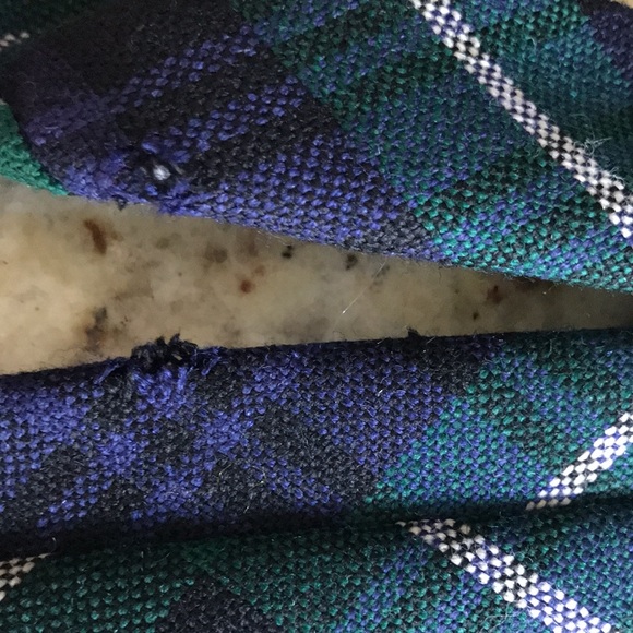 Vintage 100% Wool Ingles Buchan Made in Scotland Lamont Plaid Tartan Tie - Picture 4 of 6